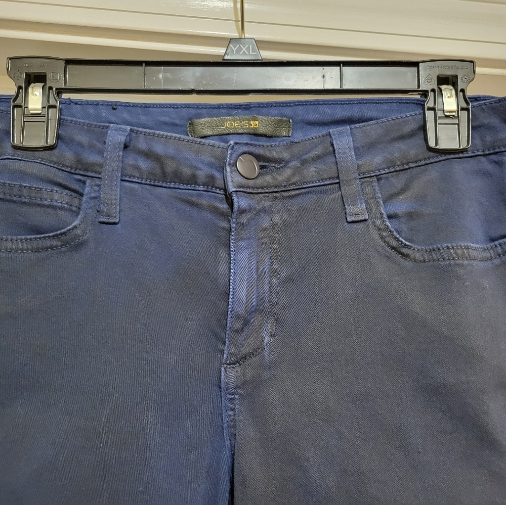 Joe's Womens Sz 29 Blue Black Solid Dark Wash Low Rise Skinny Ankle Denim Jeans